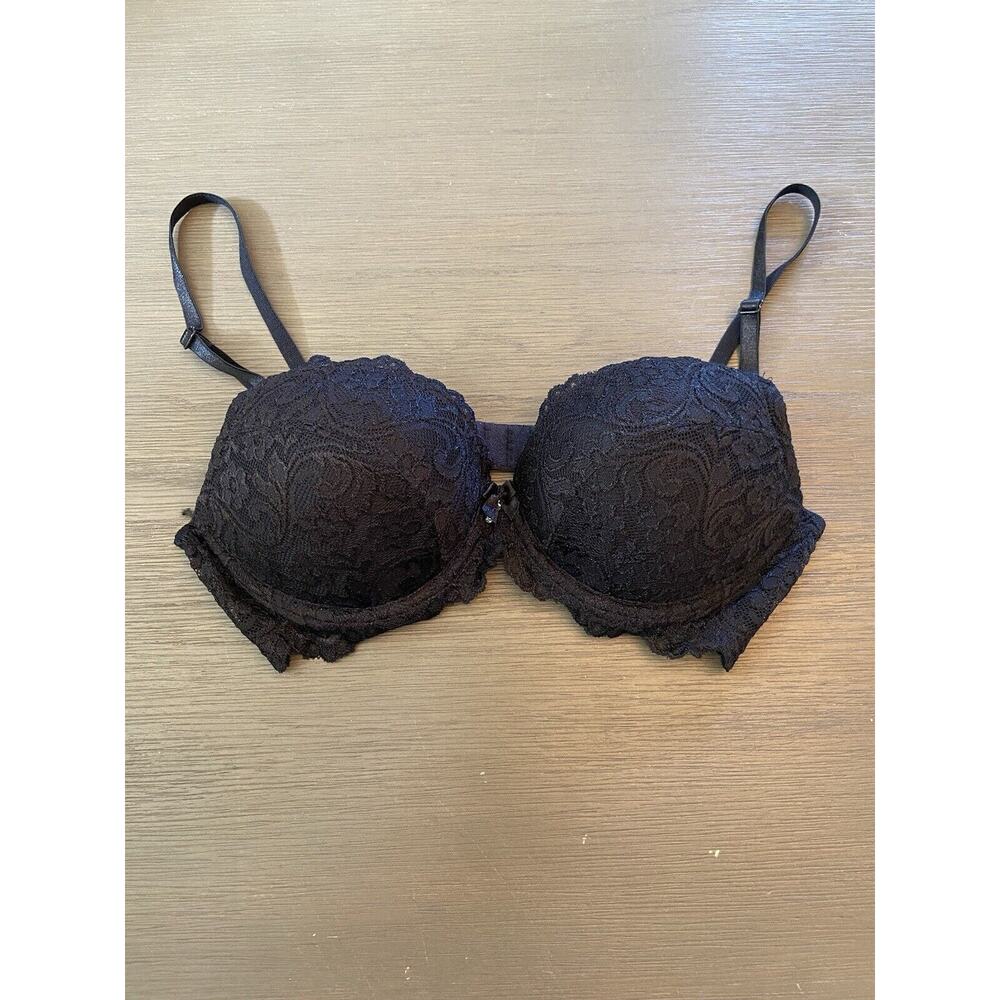 Smart and Sexy Black 34C Signature Lace Underwire Push Up Bra